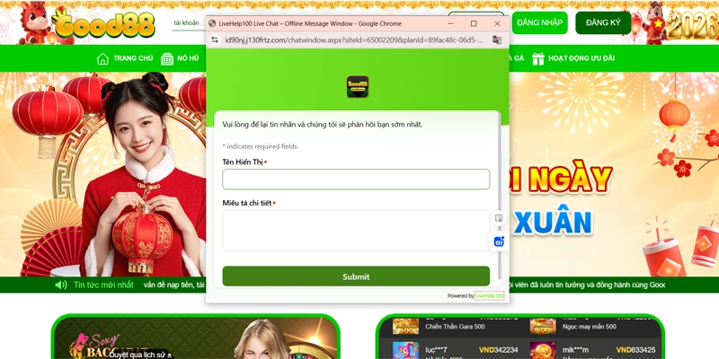 Good88 hỗ trợ đa kênh nhanh chóng và miễn phí